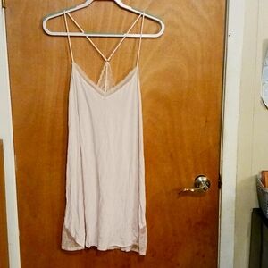 Victoria Secret SET, nightgown, large, with robe M/L, light pink, lace, pockets